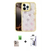MARSİLYAN™- iPhone 16 Pro Max Kılıf Odak Prime - Siyah Bilvis 3X AR Hayalet Cam Ekran Koruyucu + Raze Metal Kamera Lens - NLGY