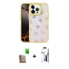 MARSİLYAN™- iPhone 16 Pro Max Kılıf Odak Prime - Siyah Bilvis 3X AR Hayalet Cam Ekran Koruyucu + Raze Metal Kamera Lens - CLTM