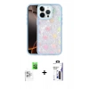 MARSİLYAN™- iPhone 16 Pro Max Kılıf Odak Prime - Siyah Bilvis 3X AR Hayalet Cam Ekran Koruyucu + Raze Metal Kamera Lens - BZ