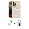 MARSİLYAN™- iPhone 16 Pro Max Kılıf Odak Prime - Siyah Bilvis 3X AR Hayalet Cam Ekran Koruyucu + Raze Metal Kamera Lens - BZ