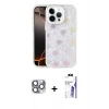 MARSİLYAN™- iPhone 16 Pro Max Kılıf Odak Prime - Siyah Bilvis 3X AR HD Cam Ekran Koruyucu + Pers Alüminyum Kamera Lens - GI