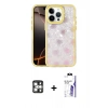 MARSİLYAN™- iPhone 16 Pro Max Kılıf Odak Prime - Siyah Bilvis 3X AR HD Cam Ekran Koruyucu + PVD Metal Kamera Lens - GS