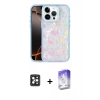 MARSİLYAN™- iPhone 16 Pro Max Kılıf Odak Prime - Siyah Bilvis 5in1 3D Magic Cam Ekran Koruyucu + Siyah PVD Metal Kamera Lens