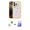 MARSİLYAN™- iPhone 16 Pro Max Kılıf Odak Prime - Siyah Bilvis 5in1 5D Magic Hayalet Cam Ekran Koruyucu + Raze Metal Kamera Lens - BZ