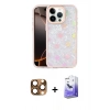 MARSİLYAN™- iPhone 16 Pro Max Kılıf Odak Prime - Siyah Bilvis 5in1 5D Magic Hayalet Cam Ekran Koruyucu + Pers Alüminyum Kamera Lens - CLTM