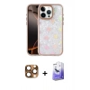 MARSİLYAN™- iPhone 16 Pro Max Kılıf Odak Prime - Siyah Bilvis 5in1 5D Magic Hayalet Cam Ekran Koruyucu + Pers Alüminyum Kamera Lens - CLTM