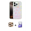 MARSİLYAN™- iPhone 16 Pro Max Kılıf Odak Prime - Siyah Bilvis 5in1 5D Magic Hayalet Cam Ekran Koruyucu + Pers Alüminyum Kamera Lens - CLTM