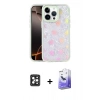 MARSİLYAN™- iPhone 16 Pro Max Kılıf Odak Prime - Siyah Bilvis 5in1 5D Magic Hayalet Cam Ekran Koruyucu + PVD Metal Kamera Lens - SH