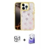MARSİLYAN™- iPhone 16 Pro Max Kılıf Odak Prime - Siyah Bilvis 5in1 5D Magic Hayalet Cam Ekran Koruyucu + Pers Alüminyum Kamera Lens - GS