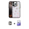 MARSİLYAN™- iPhone 16 Pro Max Kılıf Odak Prime - Siyah Bilvis 5in1 5D Magic Hayalet Cam Ekran Koruyucu + PVD Metal Kamera Lens - GD