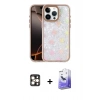 MARSİLYAN™- iPhone 16 Pro Max Kılıf Odak Prime - Siyah Bilvis 5in1 5D Magic Hayalet Cam Ekran Koruyucu + PVD Metal Kamera Lens - GD