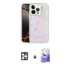 MARSİLYAN™- iPhone 16 Pro Max Kılıf Odak Prime - Siyah Bilvis 5in1 5D Magic Hayalet Cam Ekran Koruyucu + PVD Metal Kamera Lens - GD