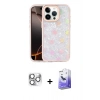 MARSİLYAN™- iPhone 16 Pro Max Kılıf Odak Prime - Siyah Bilvis 5in1 5D Magic Hayalet Cam Ekran Koruyucu + Pers Alüminyum Kamera Lens - GS