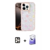 MARSİLYAN™- iPhone 16 Pro Max Kılıf Odak Prime - Siyah Bilvis 5in1 5D Magic Hayalet Cam Ekran Koruyucu + PVD Metal Kamera Lens - GD