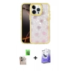 MARSİLYAN™- iPhone 16 Pro Max Kılıf Odak Prime - Siyah Bilvis 5in1 5D Magic Hayalet Cam Ekran Koruyucu + Raze Metal Kamera Lens - NLGY