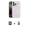 MARSİLYAN™- iPhone 16 Pro Max Kılıf Odak Prime - Siyah Bilvis Hayalet Cam Ekran Koruyucu + PVD Metal Kamera Lens - SH