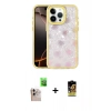 MARSİLYAN™- iPhone 16 Pro Max Kılıf Odak Prime - Siyah Buffer Cam Ekran Koruyucu + Natural Grey Raze Metal Kamera Lens