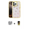 MARSİLYAN™- iPhone 16 Pro Max Kılıf Odak Prime - Siyah Buffer Cam Ekran Koruyucu + Pers Alüminyum Kamera Lens - GI