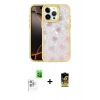 MARSİLYAN™- iPhone 16 Pro Max Kılıf Odak Prime - Siyah Buffer Cam Ekran Koruyucu + Raze Metal Kamera Lens - BZ