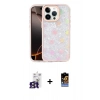MARSİLYAN™- iPhone 16 Pro Max Kılıf Odak Prime - Siyah Buffer Hayalet Cam Ekran Koruyucu + Bilvis Titan Kamera Lens - TMGI