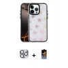 MARSİLYAN™- iPhone 16 Pro Max Kılıf Odak Prime - Siyah Buffer Hayalet Cam Ekran Koruyucu + Gri Pers Alüminyum Kamera Lens