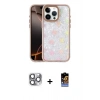 MARSİLYAN™- iPhone 16 Pro Max Kılıf Odak Prime - Siyah Buffer Hayalet Cam Ekran Koruyucu + Gri Pers Alüminyum Kamera Lens