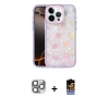 MARSİLYAN™- iPhone 16 Pro Max Kılıf Odak Prime - Siyah Buffer Hayalet Cam Ekran Koruyucu + Gri Pers Alüminyum Kamera Lens