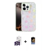 MARSİLYAN™- iPhone 16 Pro Max Kılıf Odak Prime - Siyah Buffer Hayalet Cam Ekran Koruyucu + Gümüş Bilvis Titan Kamera Lens
