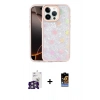 MARSİLYAN™- iPhone 16 Pro Max Kılıf Odak Prime - Siyah Buffer Hayalet Cam Ekran Koruyucu + Gümüş Bilvis Titan Kamera Lens