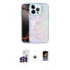MARSİLYAN™- iPhone 16 Pro Max Kılıf Odak Prime - Siyah Buffer Hayalet Cam Ekran Koruyucu + Gümüş Bilvis Titan Kamera Lens