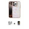 MARSİLYAN™- iPhone 16 Pro Max Kılıf Odak Prime - Siyah Buffer Hayalet Cam Ekran Koruyucu + Gümüş Pers Alüminyum Kamera Lens