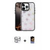 MARSİLYAN™- iPhone 16 Pro Max Kılıf Odak Prime - Siyah Buffer Hayalet Cam Ekran Koruyucu + Gümüş Pers Alüminyum Kamera Lens