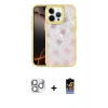 MARSİLYAN™- iPhone 16 Pro Max Kılıf Odak Prime - Siyah Buffer Hayalet Cam Ekran Koruyucu + Gümüş Pers Alüminyum Kamera Lens