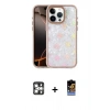 MARSİLYAN™- iPhone 16 Pro Max Kılıf Odak Prime - Siyah Buffer Hayalet Cam Ekran Koruyucu + Gümüş PVD Metal Kamera Lens
