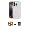 MARSİLYAN™- iPhone 16 Pro Max Kılıf Odak Prime - Siyah Buffer Hayalet Cam Ekran Koruyucu + Pers Alüminyum Kamera Lens - CLTM