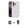 MARSİLYAN™- iPhone 16 Pro Max Kılıf Odak Prime - Siyah Buffer Hayalet Cam Ekran Koruyucu + PVD Metal Kamera Lens - SH
