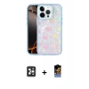 MARSİLYAN™- iPhone 16 Pro Max Kılıf Odak Prime - Siyah Buffer Hayalet Cam Ekran Koruyucu + PVD Metal Kamera Lens - SH