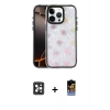 MARSİLYAN™- iPhone 16 Pro Max Kılıf Odak Prime - Siyah Buffer Hayalet Cam Ekran Koruyucu + PVD Metal Kamera Lens - SH
