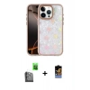 MARSİLYAN™- iPhone 16 Pro Max Kılıf Odak Prime - Siyah Buffer Hayalet Cam Ekran Koruyucu + Siyah Raze Metal Kamera Lens