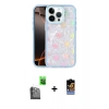 MARSİLYAN™- iPhone 16 Pro Max Kılıf Odak Prime - Siyah Buffer Hayalet Cam Ekran Koruyucu + Siyah Raze Metal Kamera Lens