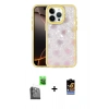 MARSİLYAN™- iPhone 16 Pro Max Kılıf Odak Prime - Siyah Buffer Hayalet Cam Ekran Koruyucu + Siyah Raze Metal Kamera Lens