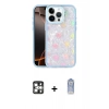 MARSİLYAN™- iPhone 16 Pro Max Kılıf Odak Prime - Siyah Joko Magic 5D Cam + Gümüş PVD Metal Kamera Lens