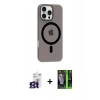 MARSİLYAN™- iPhone 16 Pro Max Kılıf Pusula Form Özel Seri - Şeffaf 360 Full Body Arka Koruyucu + Bilvis Titan Kamera Lens - TMGI
