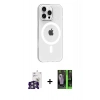 MARSİLYAN™- iPhone 16 Pro Max Kılıf Pusula Form Özel Seri - Şeffaf 360 Full Body Arka Koruyucu + Bilvis Titan Kamera Lens - GS
