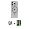 MARSİLYAN™- iPhone 16 Pro Max Kılıf Pusula Form Özel Seri - Şeffaf 360 Full Body Arka Koruyucu + Pers Alüminyum Kamera Lens - GI
