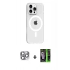 MARSİLYAN™- iPhone 16 Pro Max Kılıf Pusula Form Özel Seri - Şeffaf 360 Full Body Arka Koruyucu + Pers Alüminyum Kamera Lens - GI