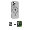 MARSİLYAN™- iPhone 16 Pro Max Kılıf Pusula Form Özel Seri - Şeffaf 360 Full Body Arka Koruyucu + PVD Metal Kamera Lens - GD