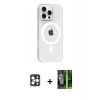MARSİLYAN™- iPhone 16 Pro Max Kılıf Pusula Form Özel Seri - Şeffaf 360 Full Body Arka Koruyucu + PVD Metal Kamera Lens - GD