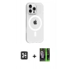 MARSİLYAN™- iPhone 16 Pro Max Kılıf Pusula Form Özel Seri - Şeffaf 360 Full Body Arka Koruyucu + PVD Metal Kamera Lens - SH