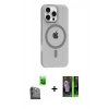 MARSİLYAN™- iPhone 16 Pro Max Kılıf Pusula Form Özel Seri - Şeffaf 360 Full Body Arka Koruyucu + Raze Metal Kamera Lens - SH